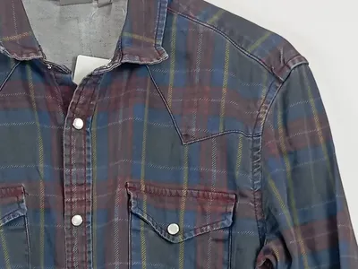 ASOS Herren Freizeithemd Kariert Langarm Gr. 48/M Casual Baumwolle