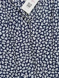 LIA FOL Damen Bluse Gr. 54 Blau Weiß Blumenmuster Ärmellos Top 5