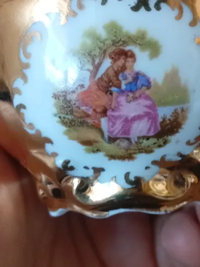 Bavaria Porzellan Kaffeetasse Romantisch Pärchen Motiv Elegant 4x8cm