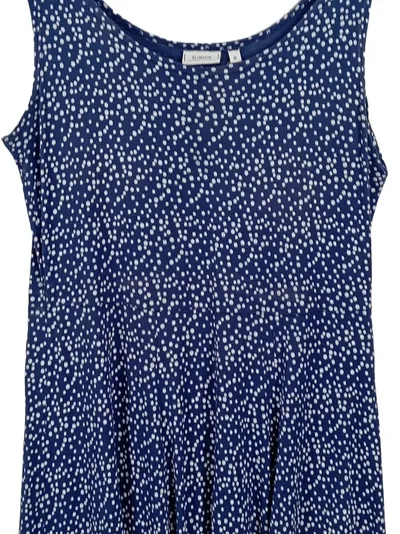 Fransa Damen Sommerkleid Blau mit Punkten Gr. 38/M Casual Freizeit