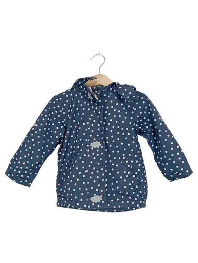 Tchibo Happy Kids Regenjacke Mädchen Gr. 86/92 Punkte Blau Rosa
