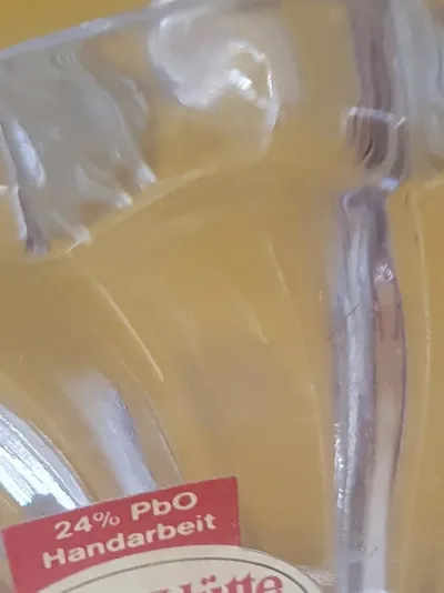 Anna Hütte Bleikristall Schale oval Stiefmütterchen 20cm Handarbeit 24% PbO