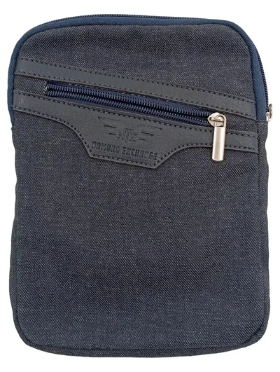 Namuro Exchange Herren Umhängetasche Blau Crossbody Bag Casual Stoff
