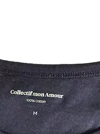 Collectif mon Amour Damen T-Shirt Gr. 38/M Blau Casual Baumwolle 6