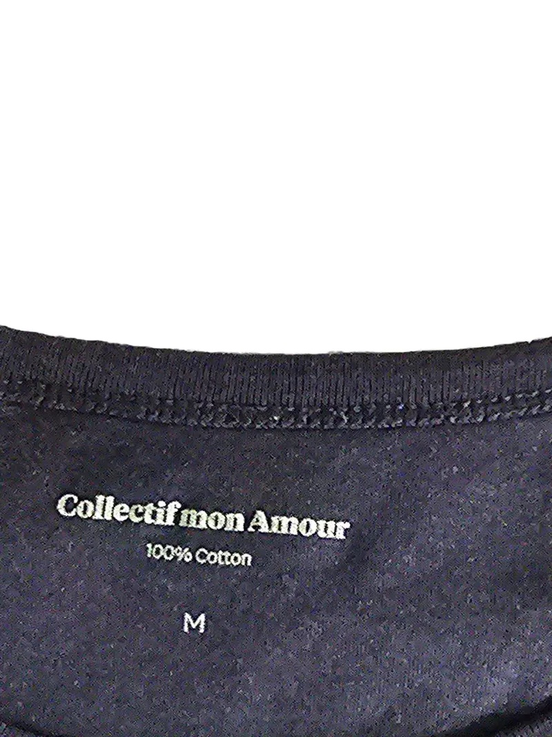 Collectif mon Amour Damen T-Shirt Gr. 38/M Blau Casual Baumwolle 6