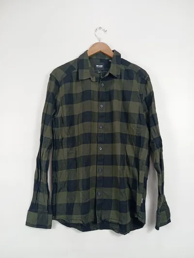 ONLY & SONS Herren Karohemd Gr. M Casual Langarm Baumwolle Mehrfarbig