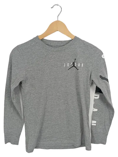 Jordan Langarmshirt Herren Grau 48/M Sportlich Logo