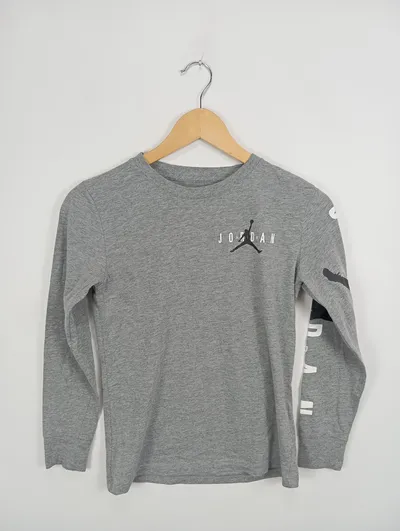 Jordan Langarmshirt Herren Grau 48/M Sportlich Logo