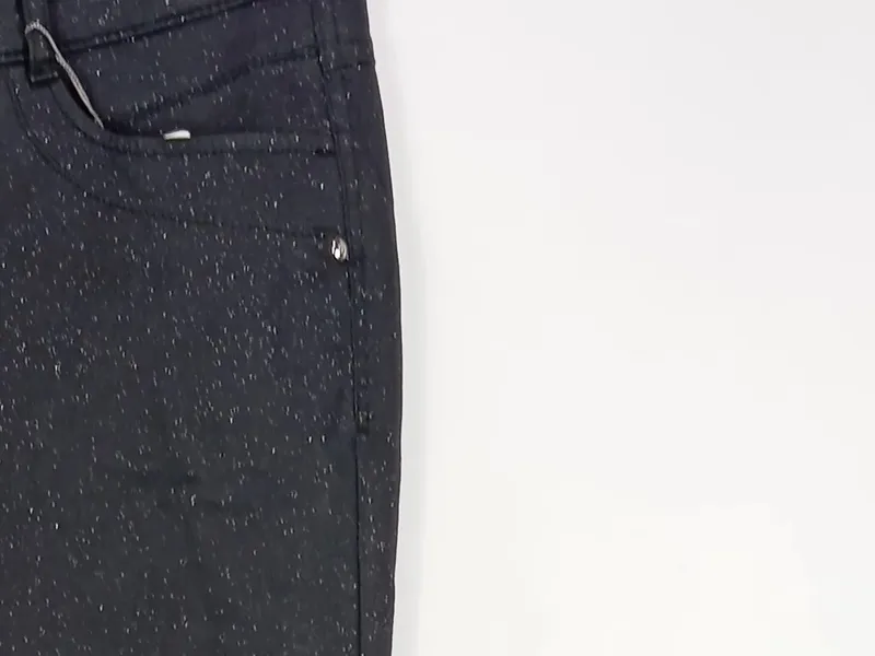Basler Damen Stoffhose Elegant Schwarz Gr. 44 Glitzer Business Hose 2
