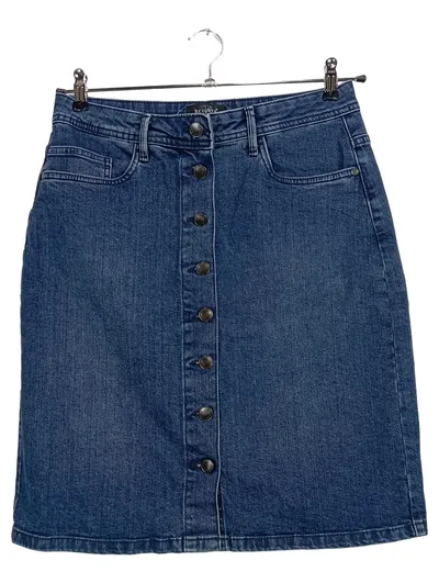 Bexleys Woman Damen Jeansrock Blau Gr. 38 M Casual Knopfleiste Midirock
