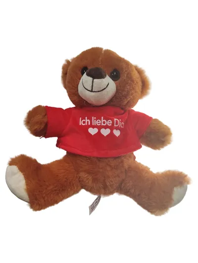 Magomora Teddybär Plüschtier Ich liebe Dich Geschenk Braun 20cm