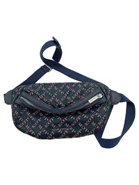 Marc O'Polo Gürteltasche Bauchtasche Logo Print Blau Polyester Leder 1
