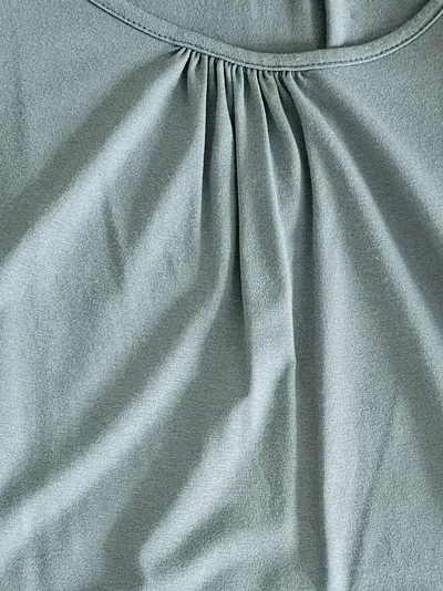 Anna Field Damen Top Shirt mit Spitze Grün Gr. 36/S Feminin