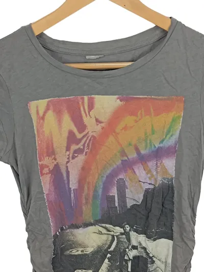 Bench Damen T-Shirt mit Print, Grau, Casual, Einheitsgröße