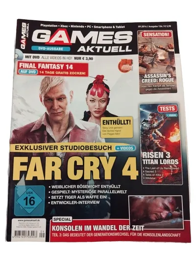Games Aktuell 09/2014 #134 Magazin mit DVD Far Cry 4 AC Rogue FF14