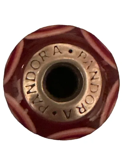 Pandora Charm Anhänger Glas Silber Rot Klassisch Damen Casual 2cm