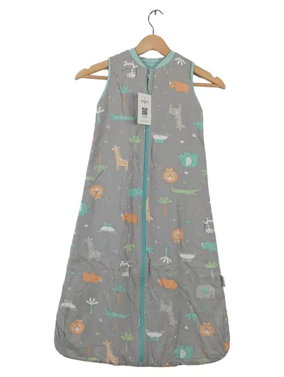 Slumbersac Baby Schlafsack Gr. 90 Safari Tiermotive Grau Baumwolle