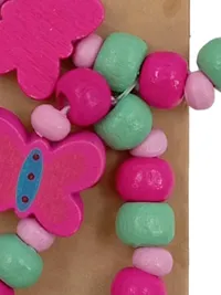 ebelin Kinder Halskette Holz Perlen Schmetterlinge Blumen Mehrfarbig farbenfroh 4