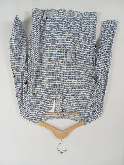 EDC by Esprit Damen Bluse Gr. S Mehrfarbig Grafisch Langarm Viskose