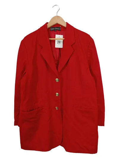 Gina Donna Damen Blazer Rot Gr. 46/3XL Klassisch Wolle