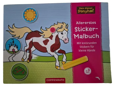 Mein kleiner Ponyhof Sticker-Malbuch Coppenrath Kinder Stickerbuch Malen ab 3