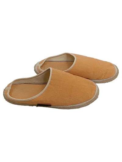 Giesswein Damen Hausschuhe Gr. 39 Orange Textil Slip-On Bequem Alltag