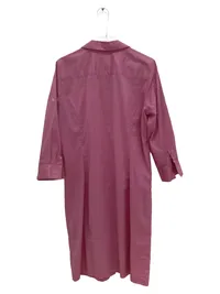 0039 Italy Hemdblusenkleid Pink Gr. 42/XL Casual Baumwolle Freizeit 3