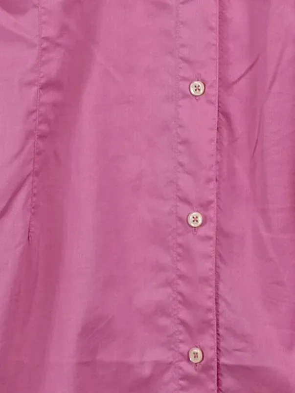 0039 Italy Hemdblusenkleid Pink Gr. 42/XL Casual Baumwolle Freizeit 7