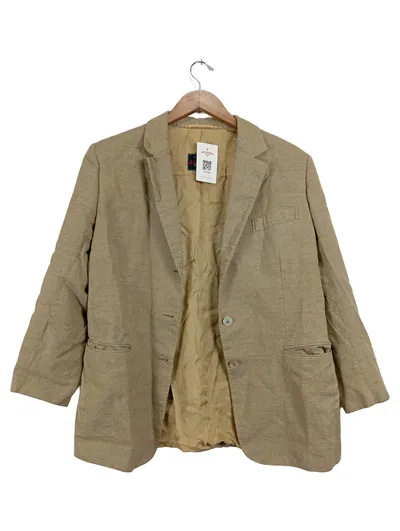 d'Avenza Sakko Damen Gr. 44 Beige Business Blazer Meliert