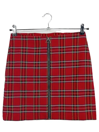 Urban Classics Damen Bleistiftrock Gr. 38/M Rot Kariert Casual Reißverschluss