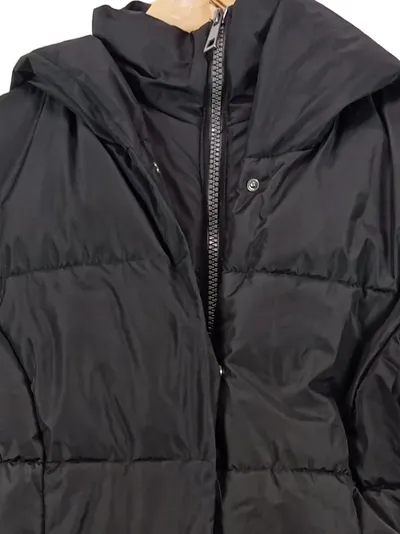 ever.me Damen Wintermantel Gr. 36/S Schwarz Casual Gesteppt Kapuze