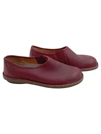 Jack Wolfskin Damen Hausschuhe Leder Gr. 38 Rot Made in Italy 1