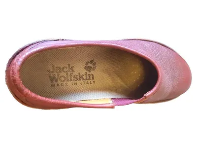 Jack Wolfskin Damen Hausschuhe Leder Gr. 38 Rot Made in Italy