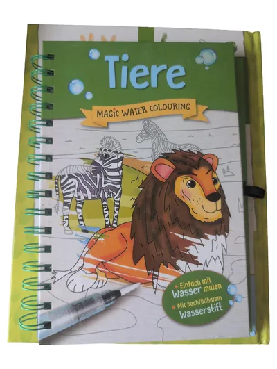 Ullmann Medien Tiere Magic Water Colouring Malbuch Kinder Activity Buch Papier