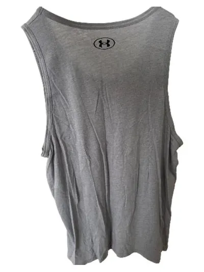 Under Armour Herren Tanktop Sport Shirt Grau Logo Gr. L