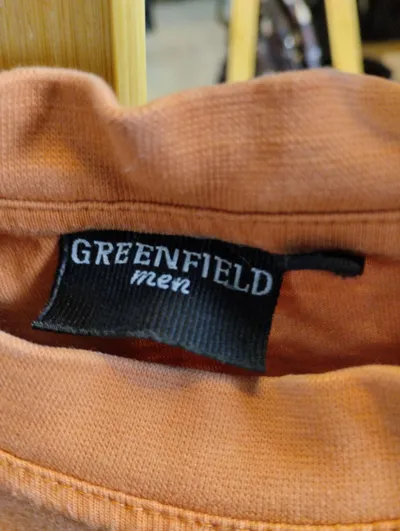 Greenfield Herren T-Shirt Miami Beach Ocean Drive Retro Orange Gr. L