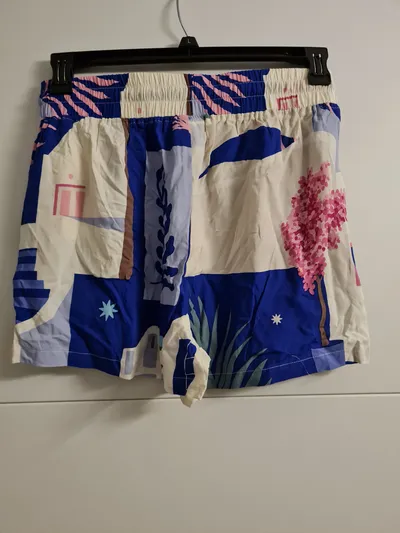 NEXT Damen Shorts 38 Mehrfarbig Grafischer Print Casual Viskose