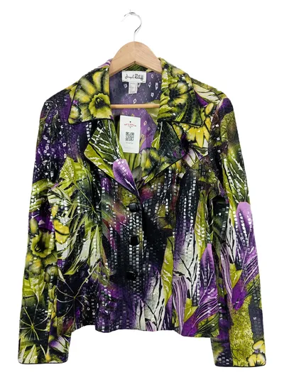 Joseph Ribkoff Damen Blouson Gr. 42/XL Mehrfarbig Tropisches Muster Elegant