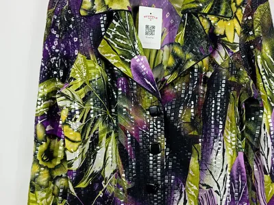 Joseph Ribkoff Damen Blouson Gr. 42/XL Mehrfarbig Tropisches Muster Elegant