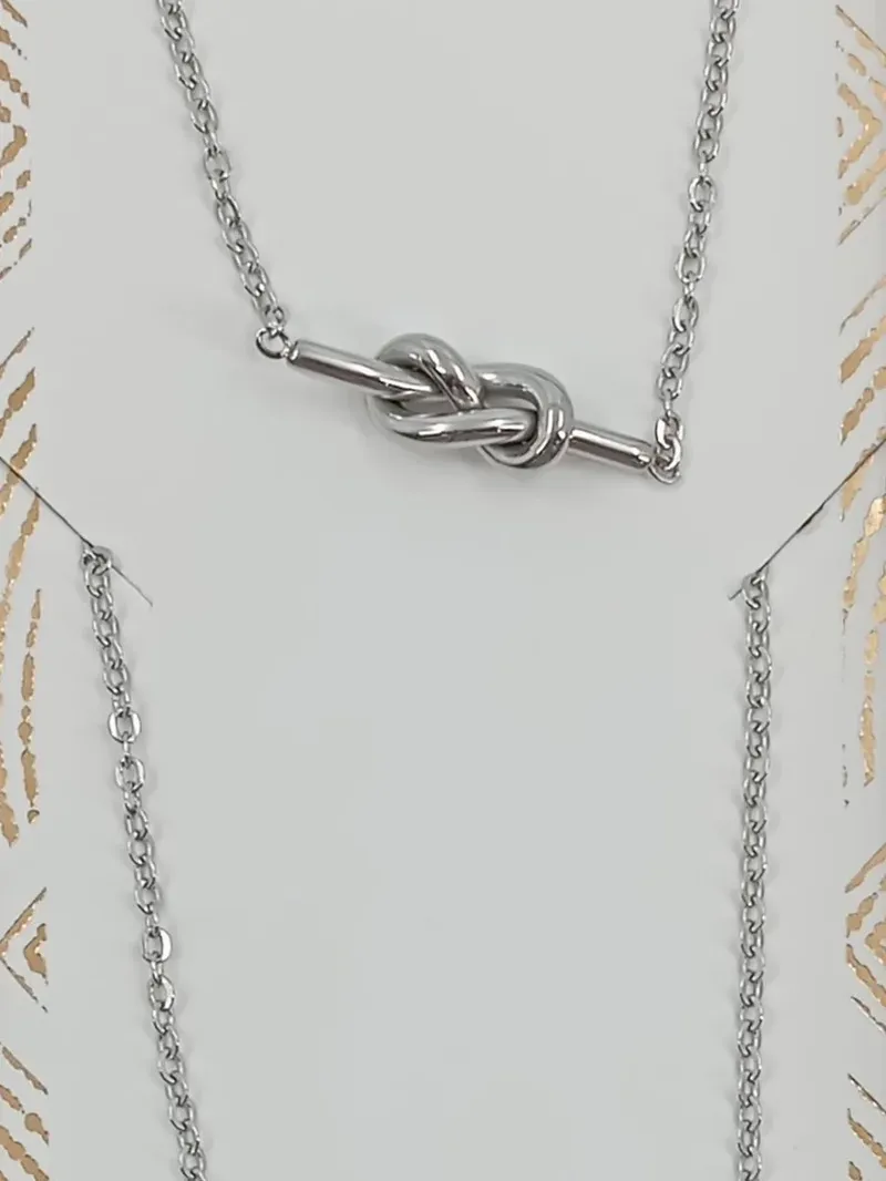PURELEI Schmuckset Damen Kette Silber Minimalistisch 3