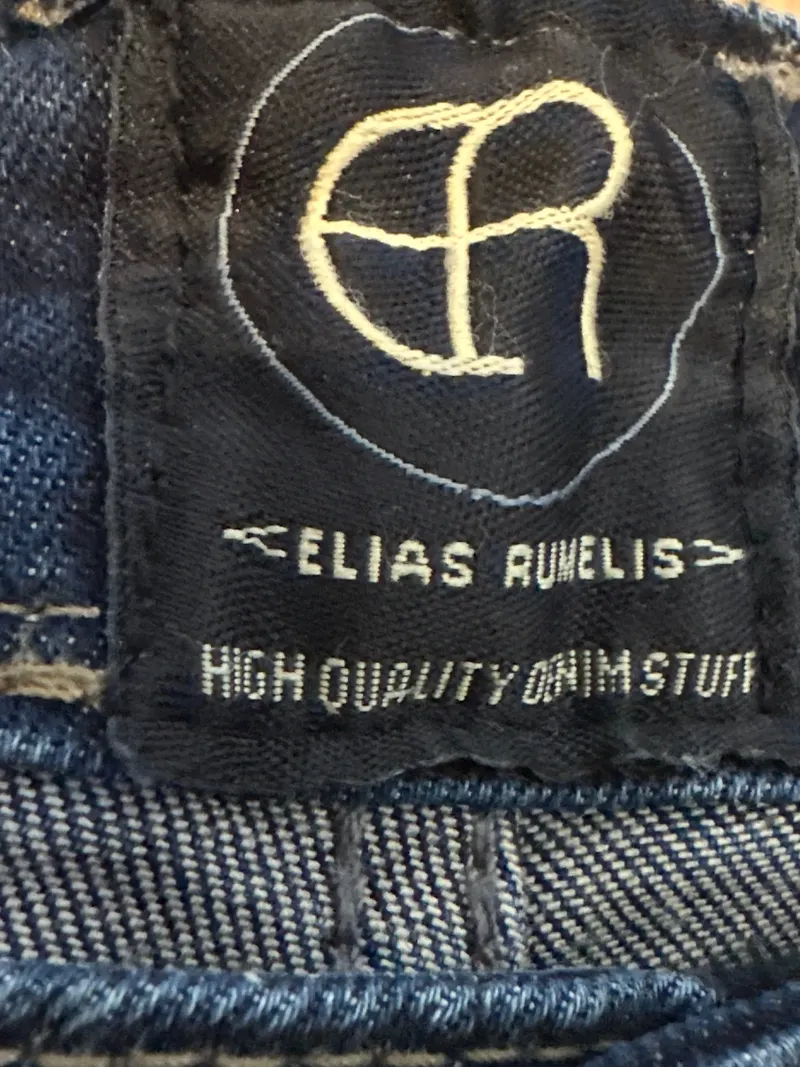 ELIAS RUMELIS Tapered Fit Jeans Herren Blau Gr. W33 L31 mit Rissen 5