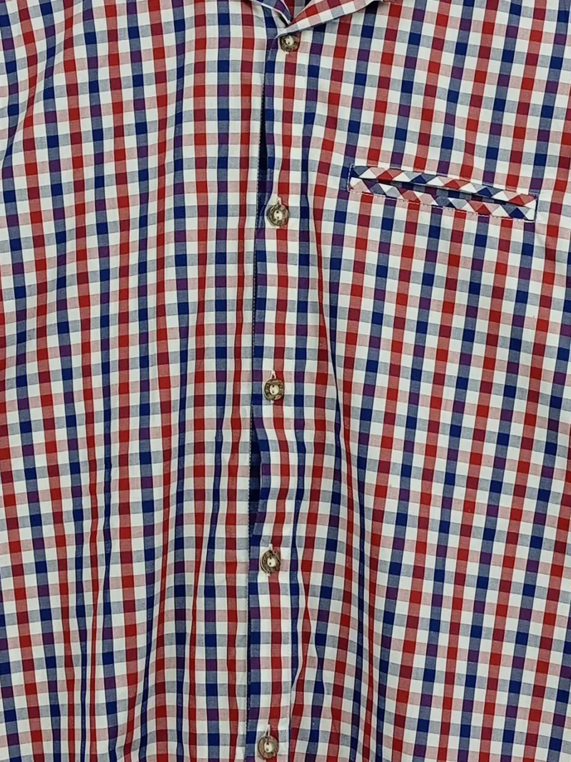 Alpin de Luxe Herren kariertes Kurzarmhemd Gr. 38 2