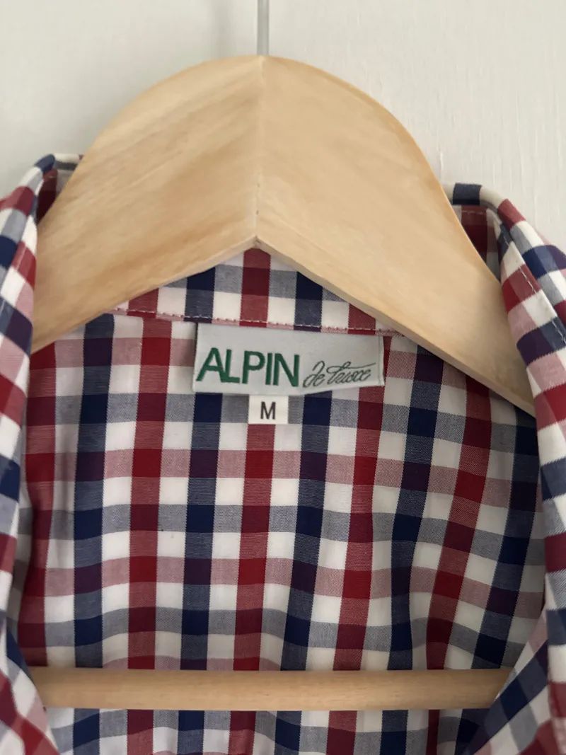 Alpin de Luxe Herren kariertes Kurzarmhemd Gr. 38 4