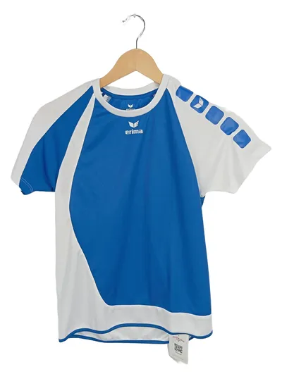 ERIMA Sport Shirt Kinder Gr. 164 Blau Weiß Polyester
