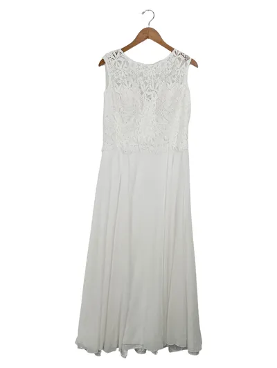 MAGIC BRIDE Brautkleid Damen Gr. 46 Weiß Spitze A-Linie Elegant