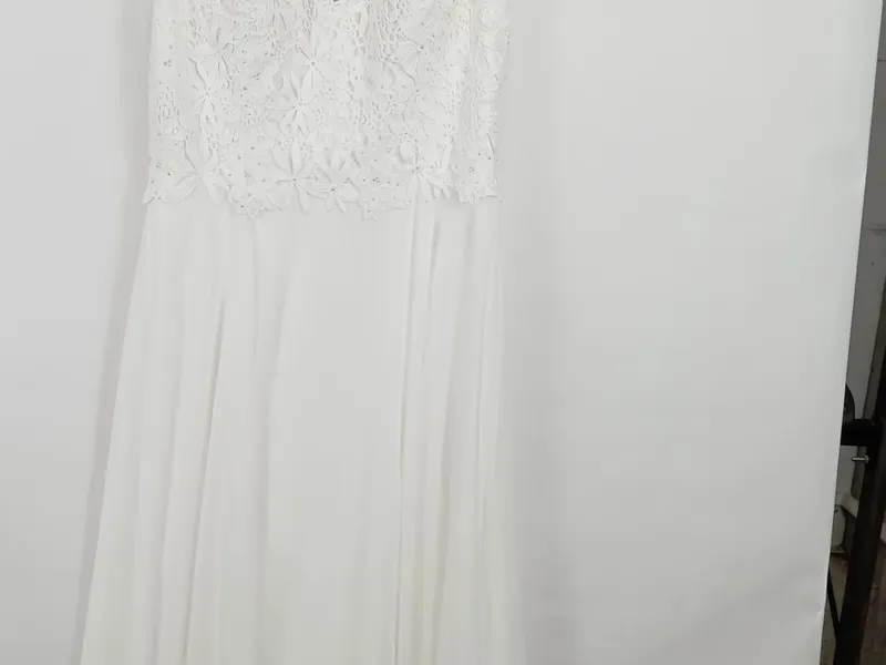 MAGIC BRIDE Brautkleid Damen Gr. 46 Weiß Spitze A-Linie Elegant 2