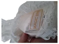 MAGIC BRIDE Brautkleid Damen Gr. 46 Weiß Spitze A-Linie Elegant 4