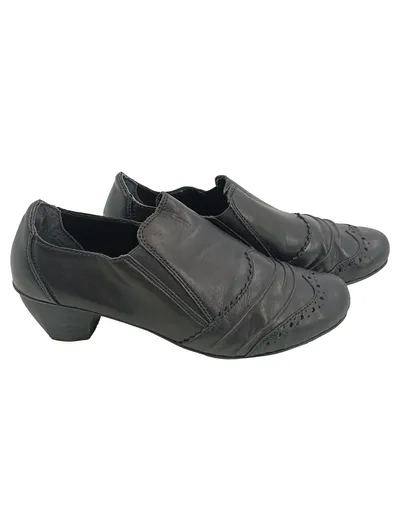 Rieker Damen Stiefeletten Gr. 36 Schwarz Casual Leder J.P. Press