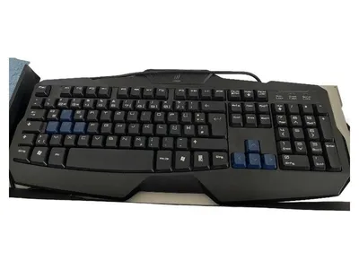 uRage Gaming Tastatur Schwarz Blau QWERTZ Deutsch USB Kabel PC Keyboard