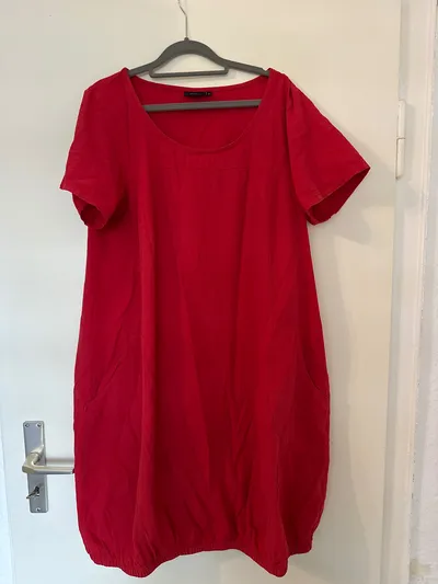 Zizzi Damen Freizeitkleid Rot Gr. M Casual Baumwolle